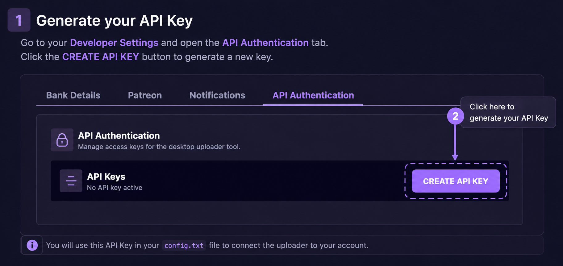 Create API Key